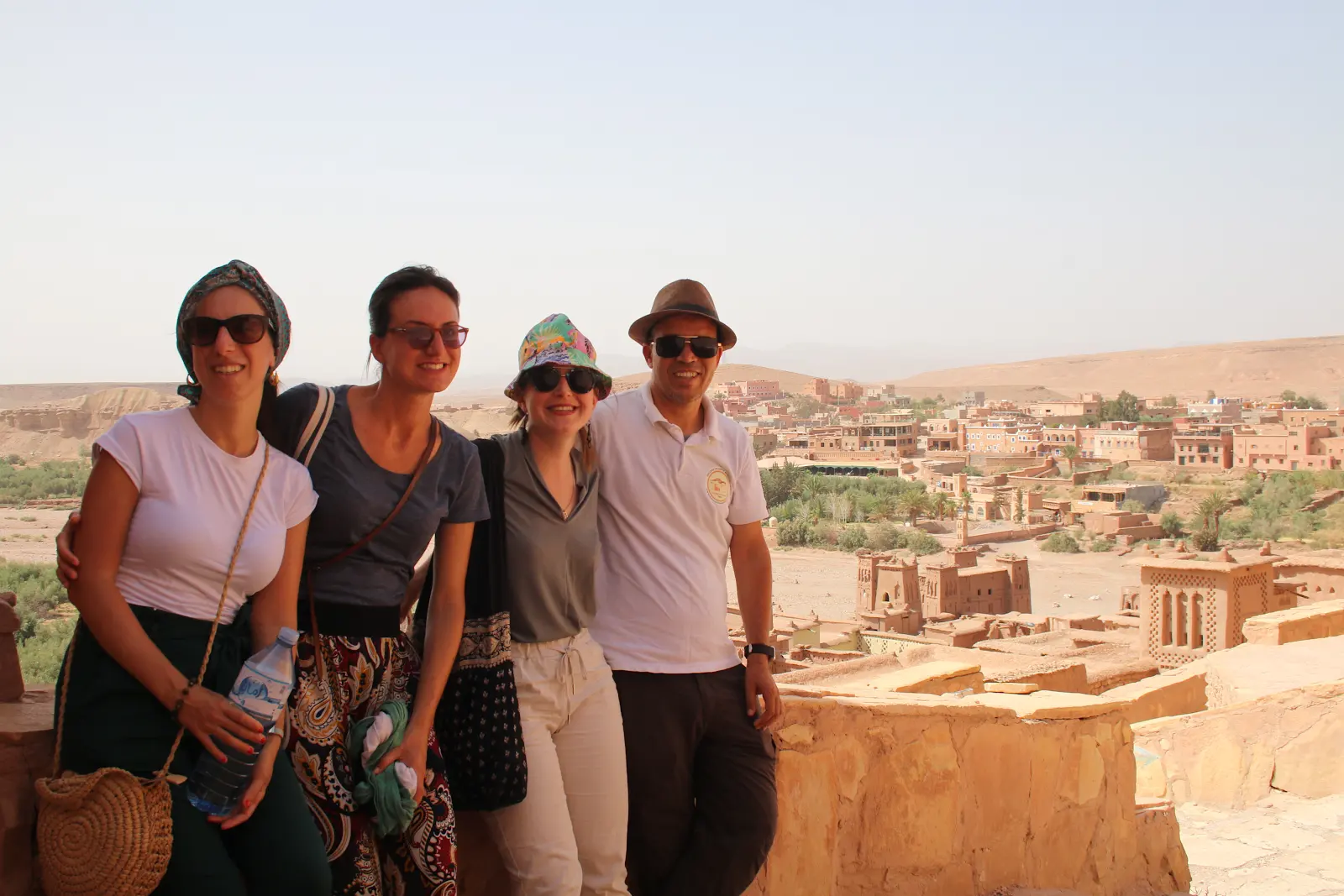 Tourists taking a photo in Ait Ben Haddou