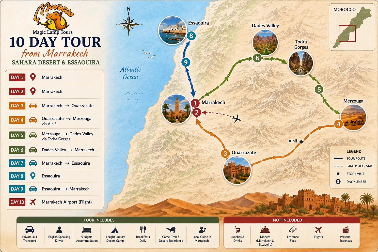 10-day Morocco tour from Marrakech